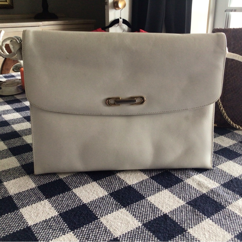 White Leather Purse